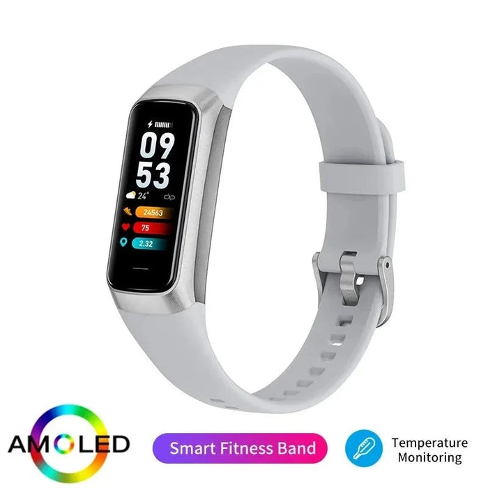 Lige Amoled Smart Watch Men 2023 Heart Rate Blood Waterproof Smart Band For Women Smart Bracelet