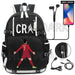 Unisex Cr7 Football Casual Daypack School Bag