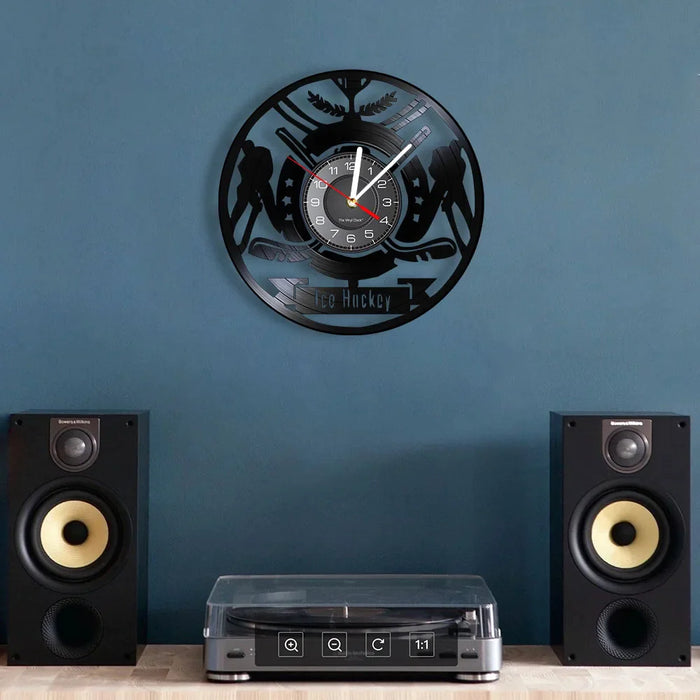 Hockey Wall Clock For Boys Room