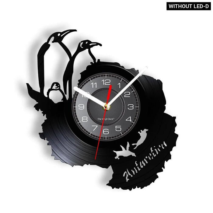 Penguin Vinyl Record Wall Clock