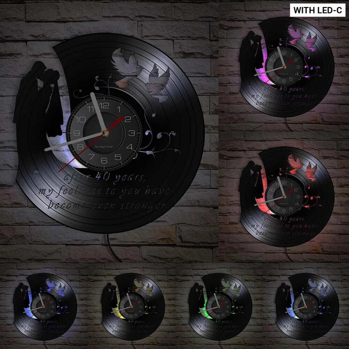 Custom Vinyl Record Wedding Clock