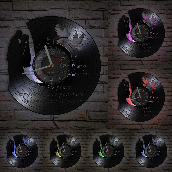 Custom Vinyl Record Wedding Clock