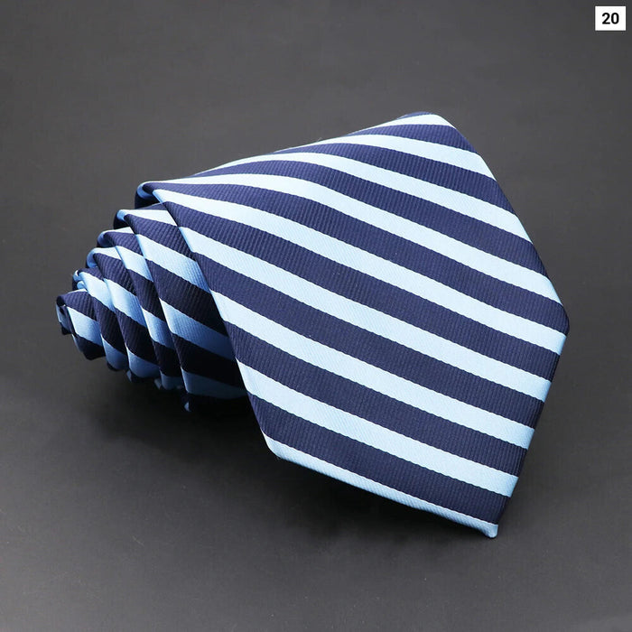 Purple Striped Necktie For Business Weddings And Daily Wear