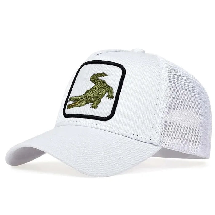 Adjustable Crocodile Embroidered Baseball Cap / Hat For Outdoor Sun Protection