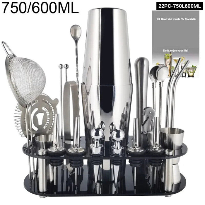 Complete 13 22Pc Cocktail Shaker Set With Holder