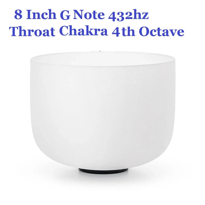 432 Hz 8 Inch Healing Abcdefg Note 1 Pcs Crystal Singing Bowl For Yoga Sound Vibration Musical Therapy Tuned Bells