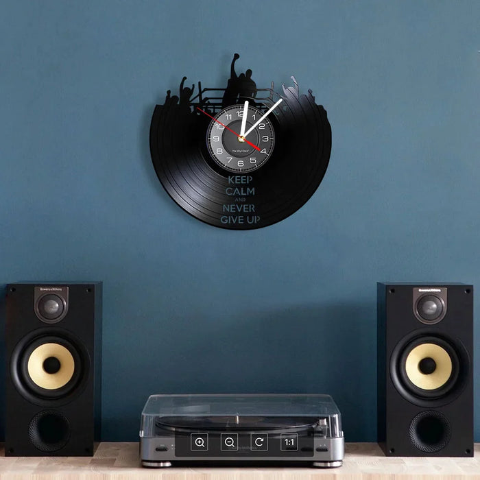 Motivational Boxing Vinyl Record Wall Clock