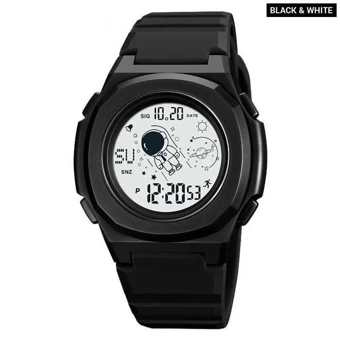 Men's Silicone Analog Date Calendar Display Digital 5ATM 50M Water Resistant Wristwatch