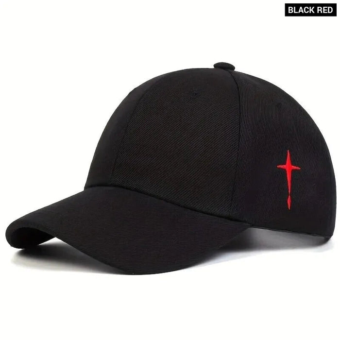 Adjustable Baseball Cap / Hat Cross Embroidery For Outdoor Wear