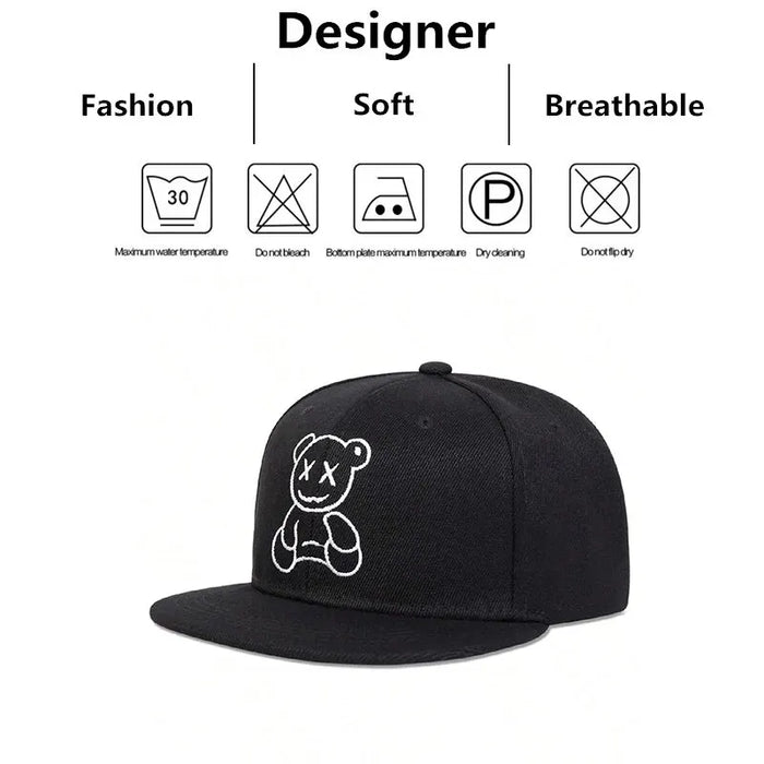 Adjustable Little Bear Embroidered Baseball Cap / Hat