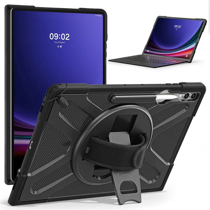 For Samsung Galaxy Tab S8 S9 Ultra 14.6 Inch Sm-X900 X906 Sm-X910 Portable Rotation Hand Ring Stand Shockproof Tablet Case