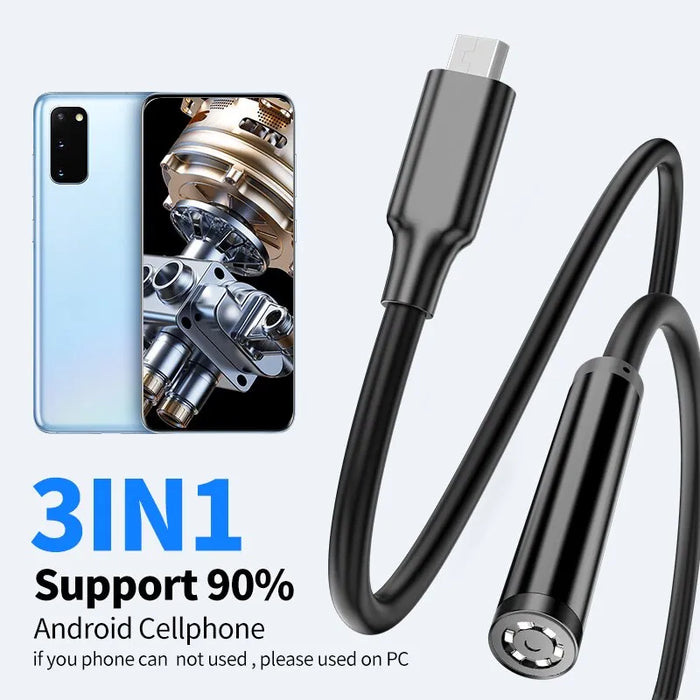 Android Endoscope 5.5Mm 7Mm Borescope Inspection Camera Waterproof 6 Led Compatible With Android Pc