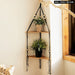 Boho Wood Floating Shelf For Corner Decor