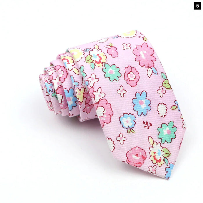 Cartoon Neck Ties For Men Slim Casual Cotton For Weddings And Parties