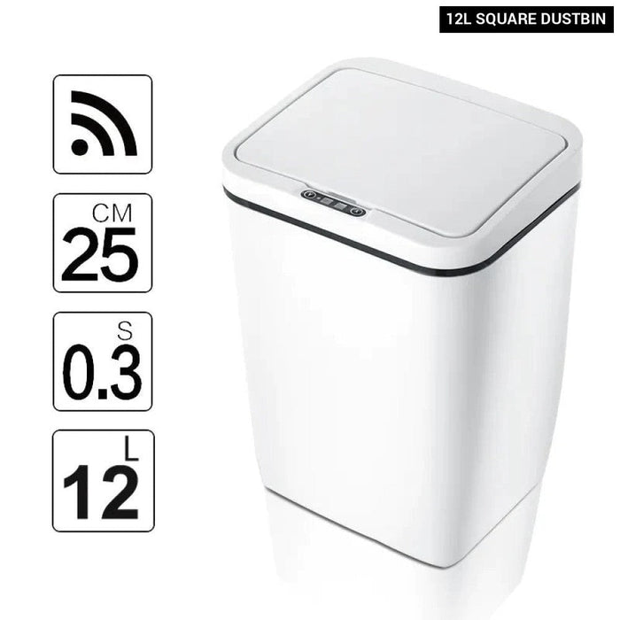 Smart Waterproof Automatic Sensor Trash Can For Kitchen Bathroom