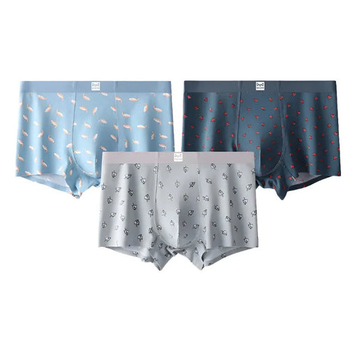 Pack Of 3 Cotton Mens Boxers Antibacterial Fashion Print