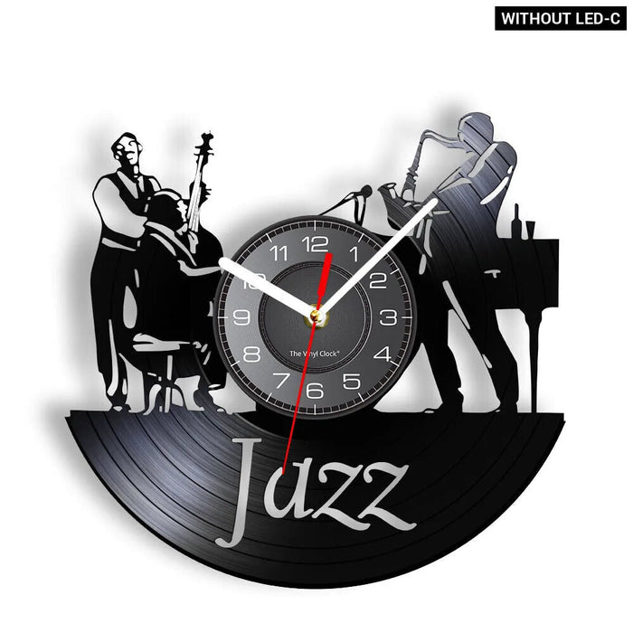 Silent Saxophone Vinyl Record Wall Clock