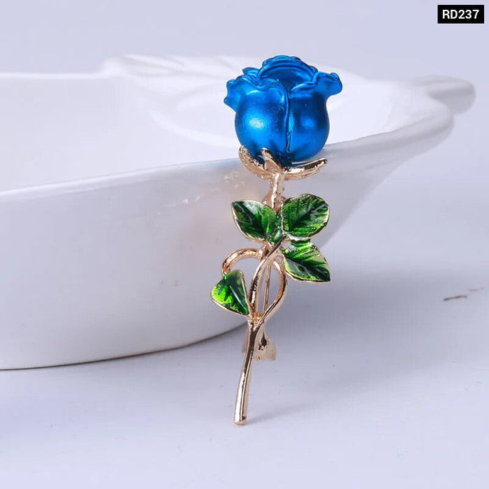 Romantic Rose Enamel Brooch Womens Korean Fashion Pin