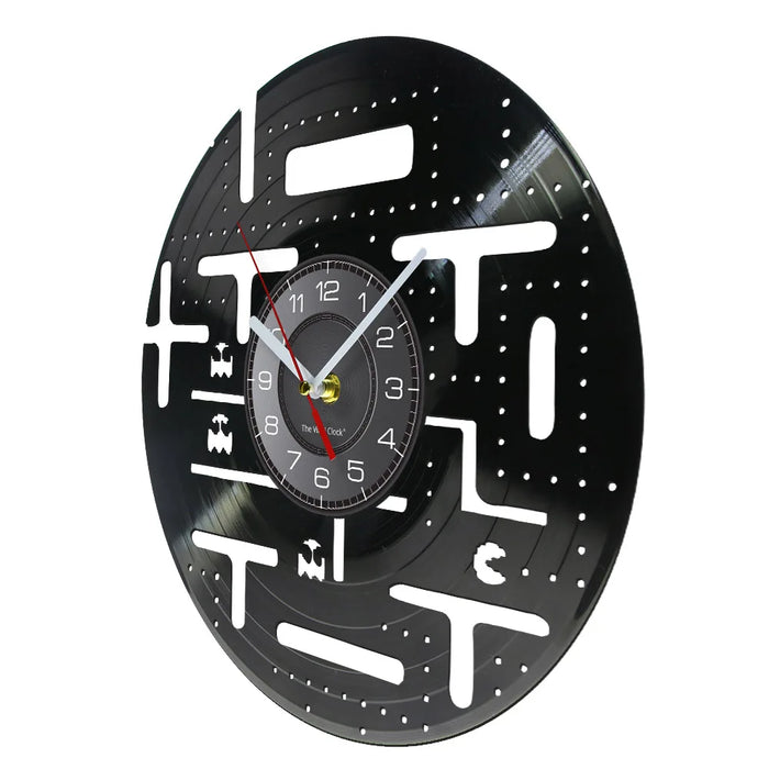 Retro Vinyl Record Wall Clock For Gamer Room Decor