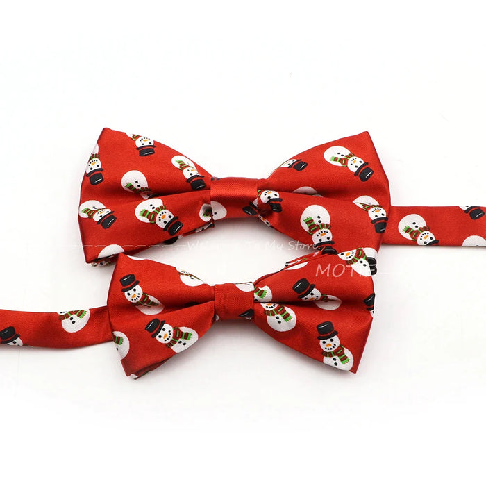 Christmas Bowtie Snowflake Pattern Polyester Parent-Child Wedding Party Accessories