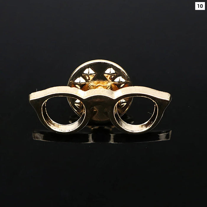 Alloy Glasses Brooch Enamel Pin For Men And Women