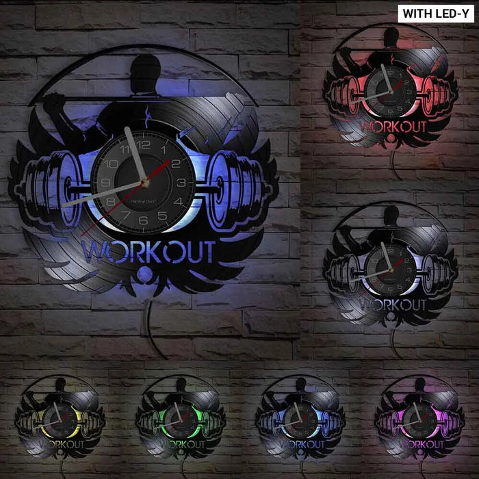 Silent Fitness Gym Wall Clock