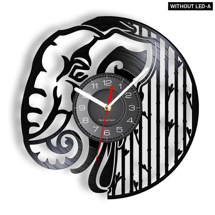 Vinyl Record Elephant Wall Clock