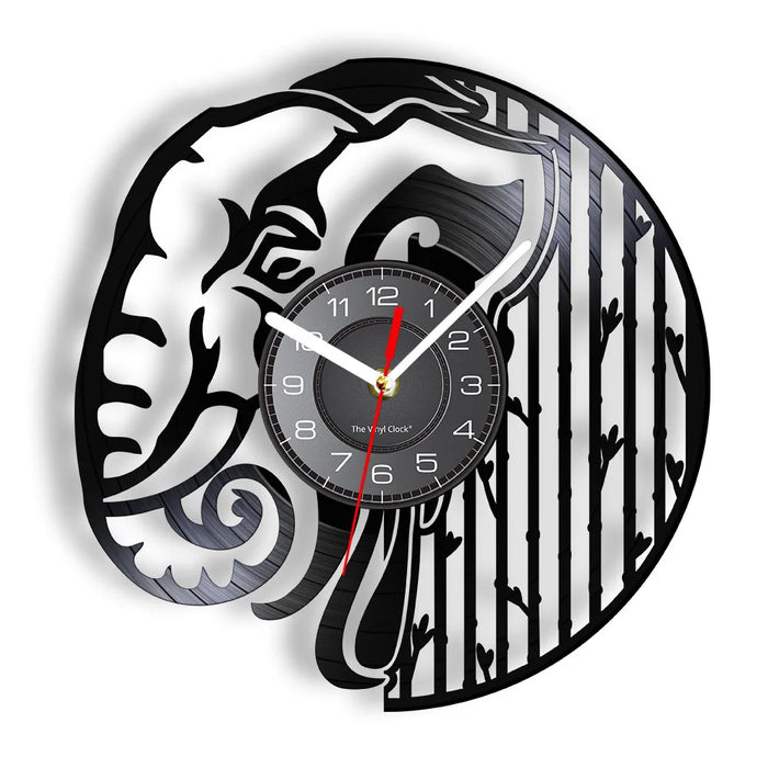 Vinyl Record Elephant Wall Clock