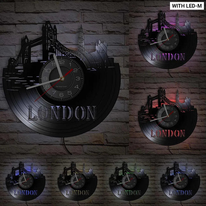 London Vinyl Record Wall Clock