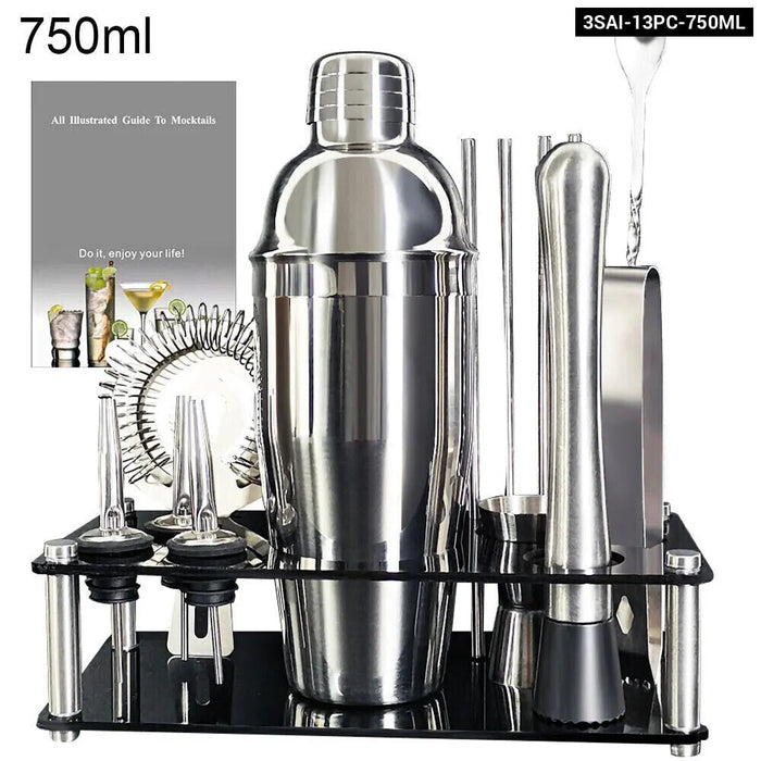 Complete 13 22Pc Cocktail Shaker Set With Holder