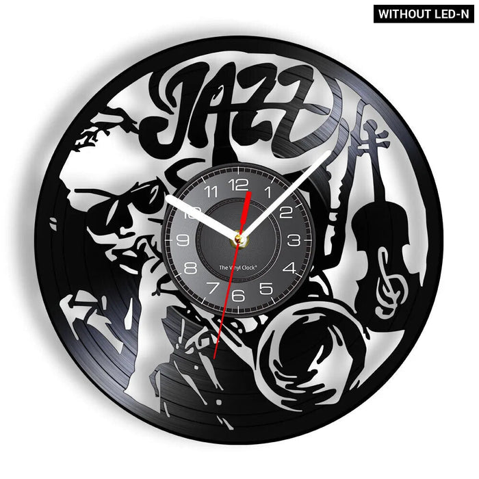 Jazz Band Vinyl Record Wall Clock