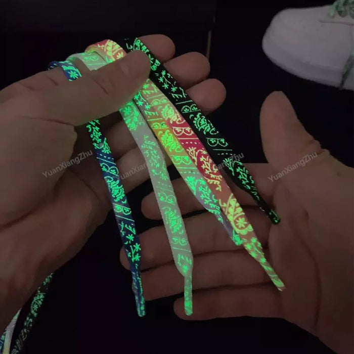 1Pair Luminous Quality Fluorescent Sneakers Flat Night Glow Shoe Laces 120/140/160Cm Length