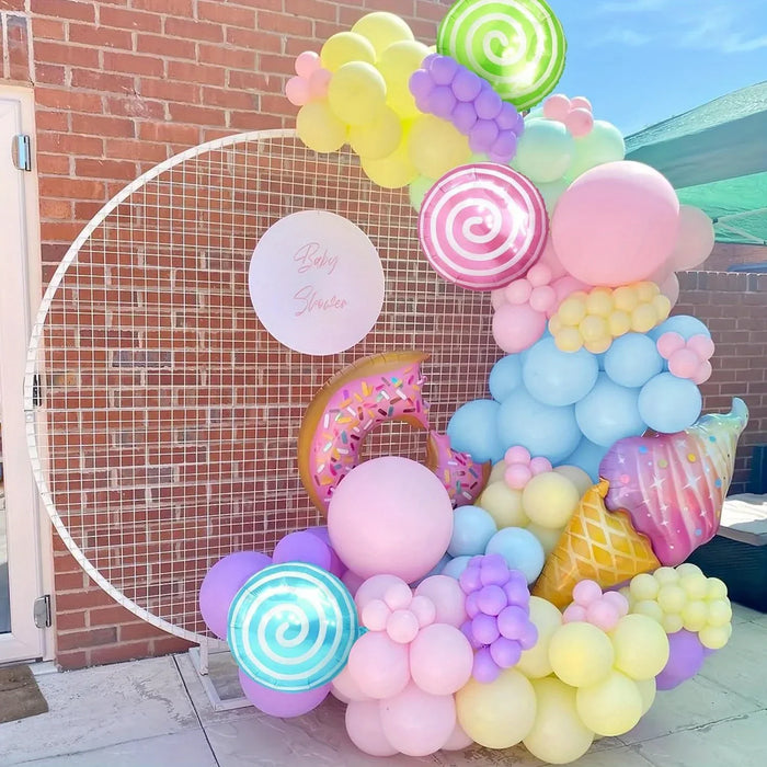 151Pcs Balloon Arch Set Ice Cream And Balloon Pop For Birthday Parties Wedding Anniversary Indoor And Outdoor Decoration
