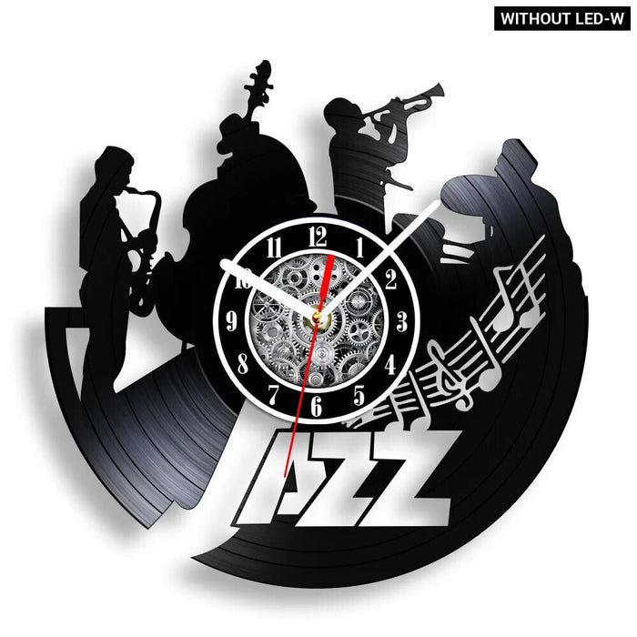 Silent Saxophone Vinyl Record Wall Clock