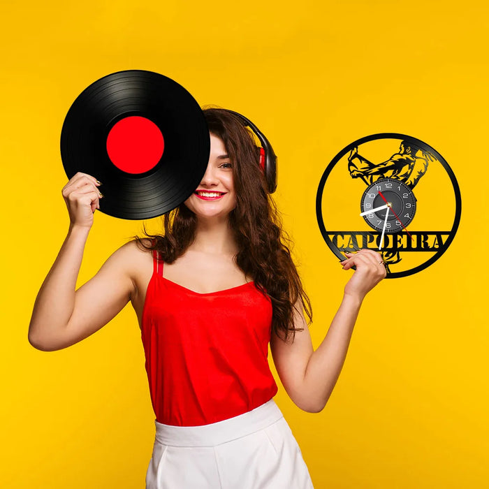 Capoeira Vinyl Record Wall Clock