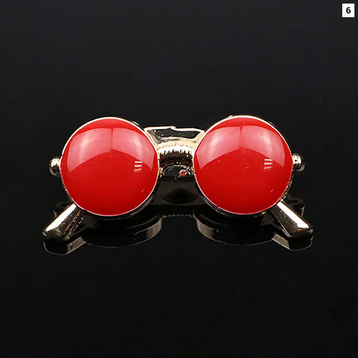 Alloy Glasses Brooch Enamel Pin For Men And Women