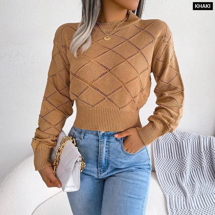 Knitted Pullover With Hollow Sleeves