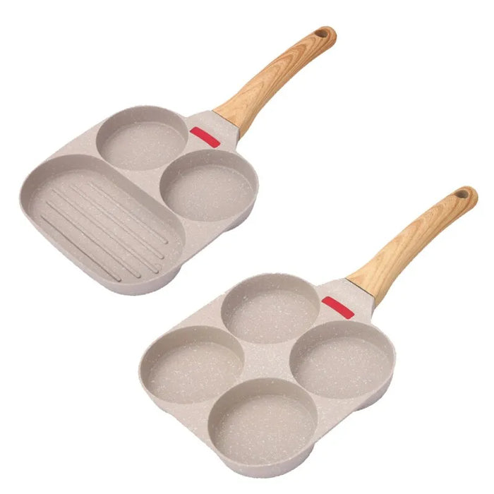 Non Stick Steak Egg Omelette Pan With Wooden Handle