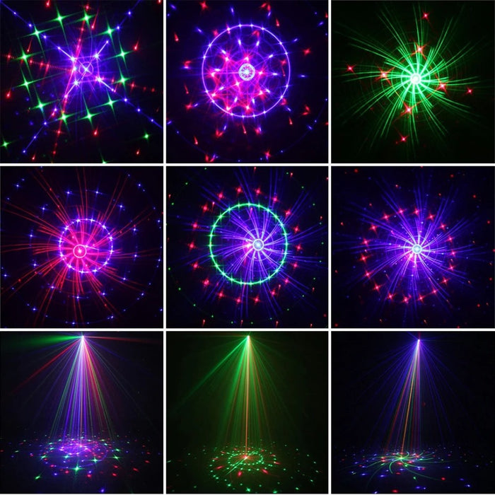 24 Patterns Red Green Blue Outdoor Motion Static Laser Projector Garden Holiday Christmas Tree House Wall Waterproof Light