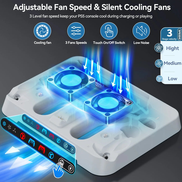 Ps5 Controller Charging Station Cooling Fan