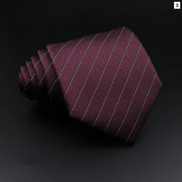 Mens Jacquard Striped Tie For Business Weddings And Daily Wear