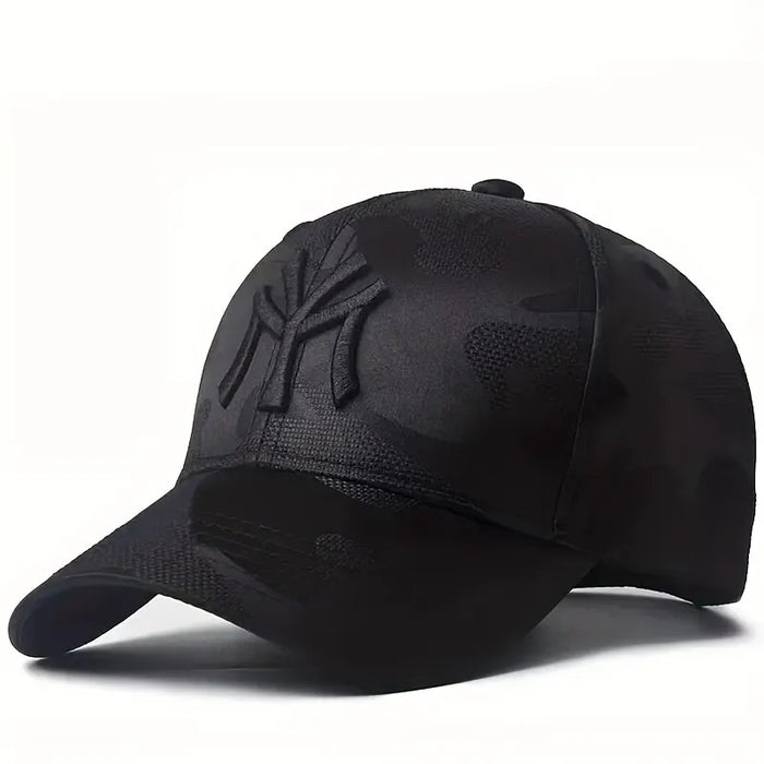 Embroidered Camo Baseball Hat For Outdoor Wear