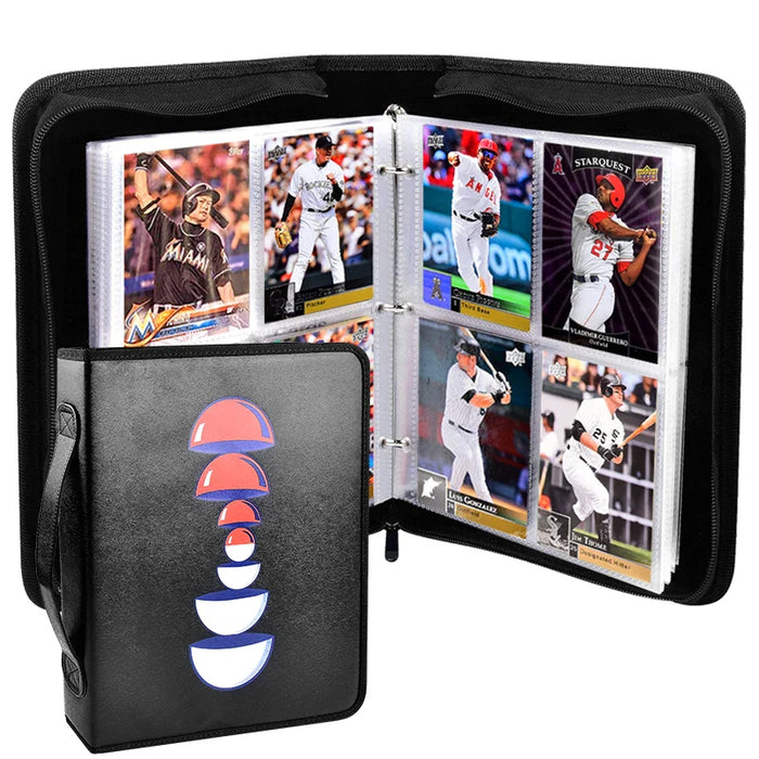 400 Pocket Baseball Card Binder Football Trading Album For Topps Protective Sleeves