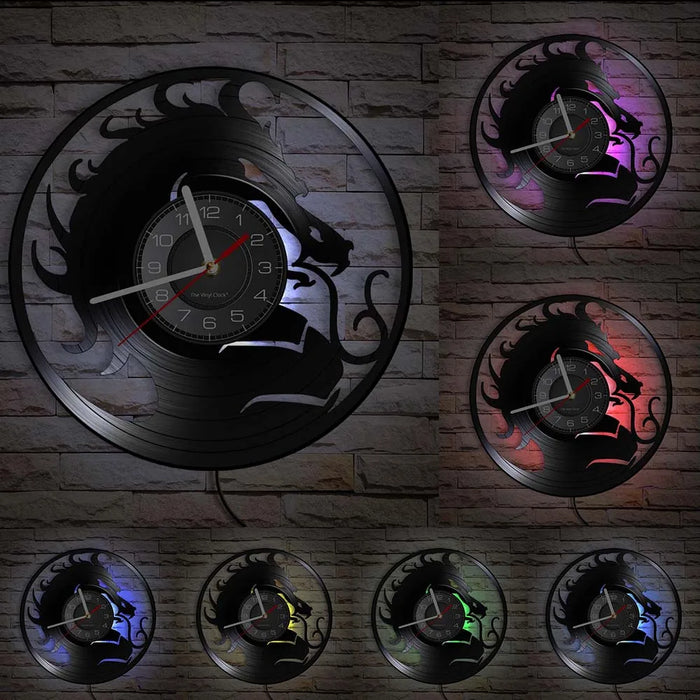 Dragon Vinyl Record Wall Clock