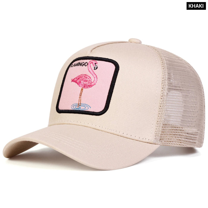 Adjustable Flamingo Baseball Cap / Hat For Outdoor Sun Protection