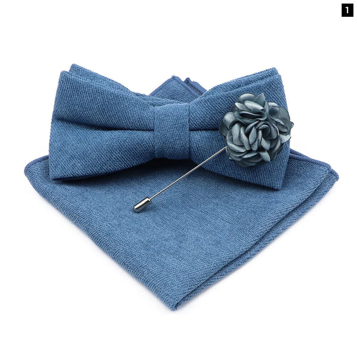 Super Soft Suede Bowtie Set For Weddings