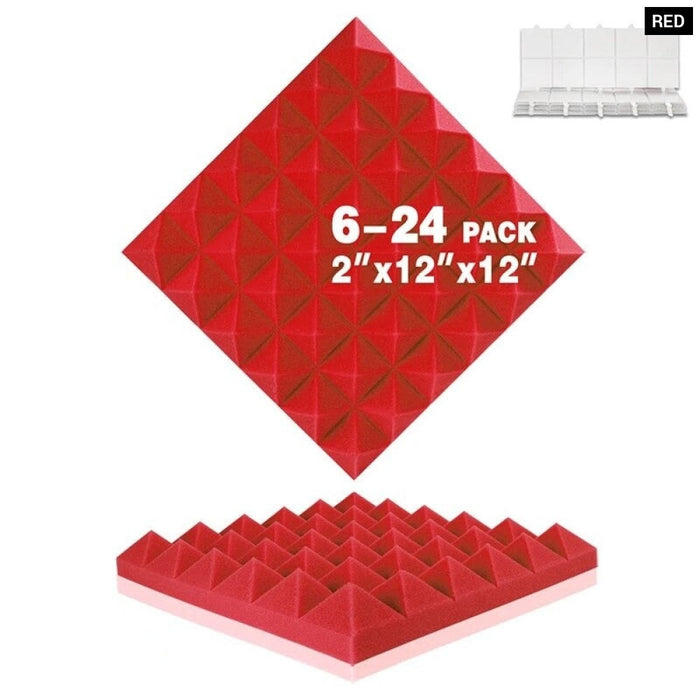 Pyramid studio acoustic foam Panel 6 12 24 Pcs  Acoustic Panel For Music Studio Wall Soundproof Sponge Pad Home Decoration