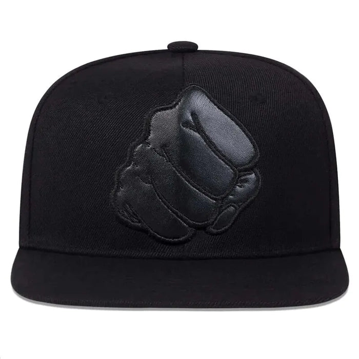 Adjustable Leather Fist Embroidered Baseball Cap / Hat