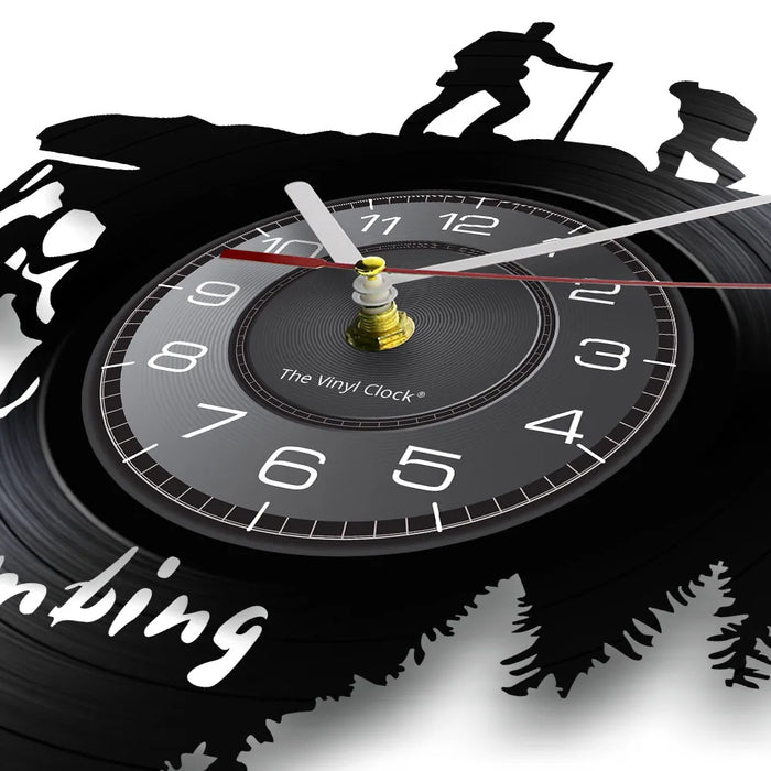 Mountain Climbing Vinyl Record Wall Clock