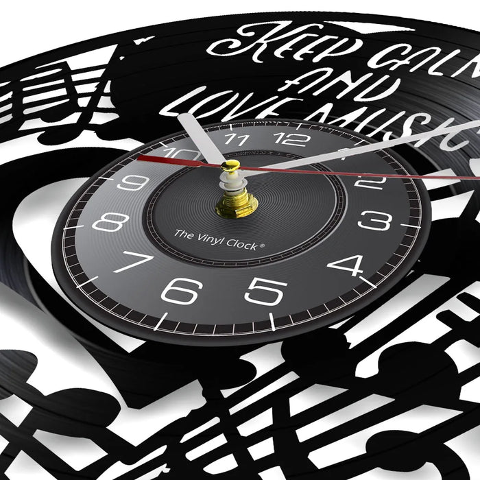 Musical Vinyl Record Wall Clock